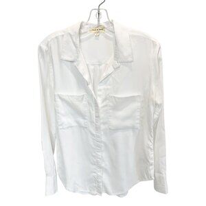 Cloth & Stone White Tencel Lyocell Long Sleeve Button Down Shirt - Size Small